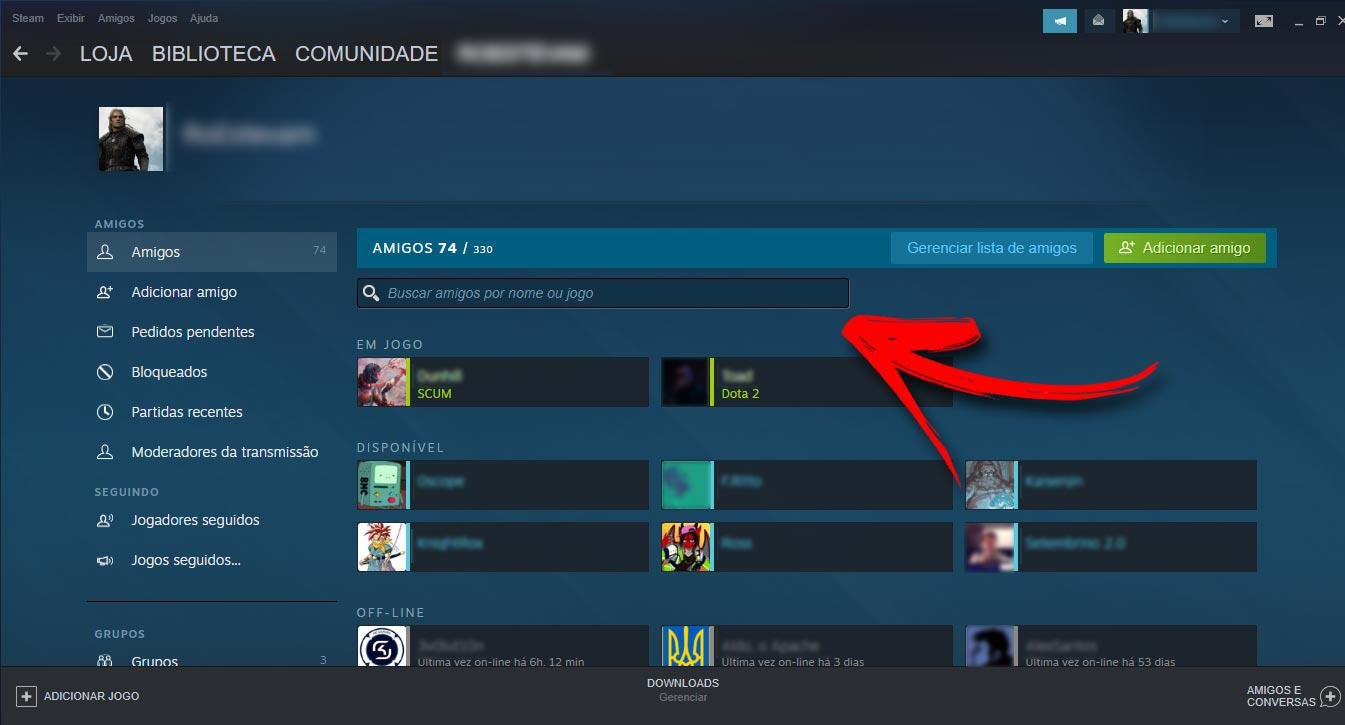 Como adicionar um amigo na Steam