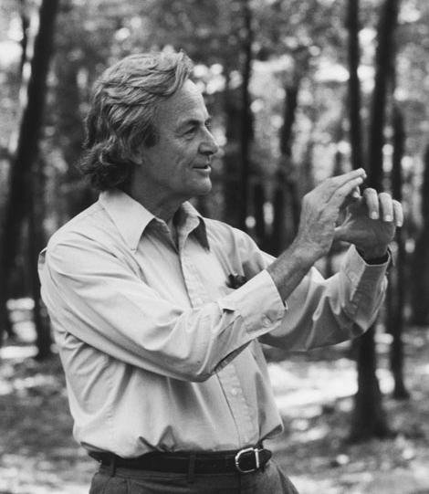 O Físico norte-americano Richard Feynman em foto de 1984