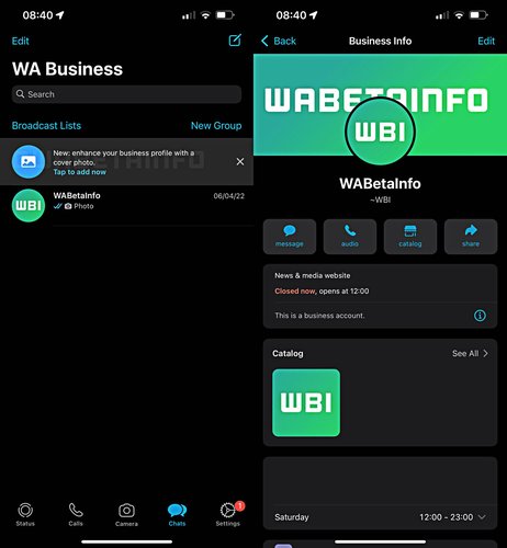 Fonte: WhatsApp/captura de tela por WABetaInfo/Reprodução.