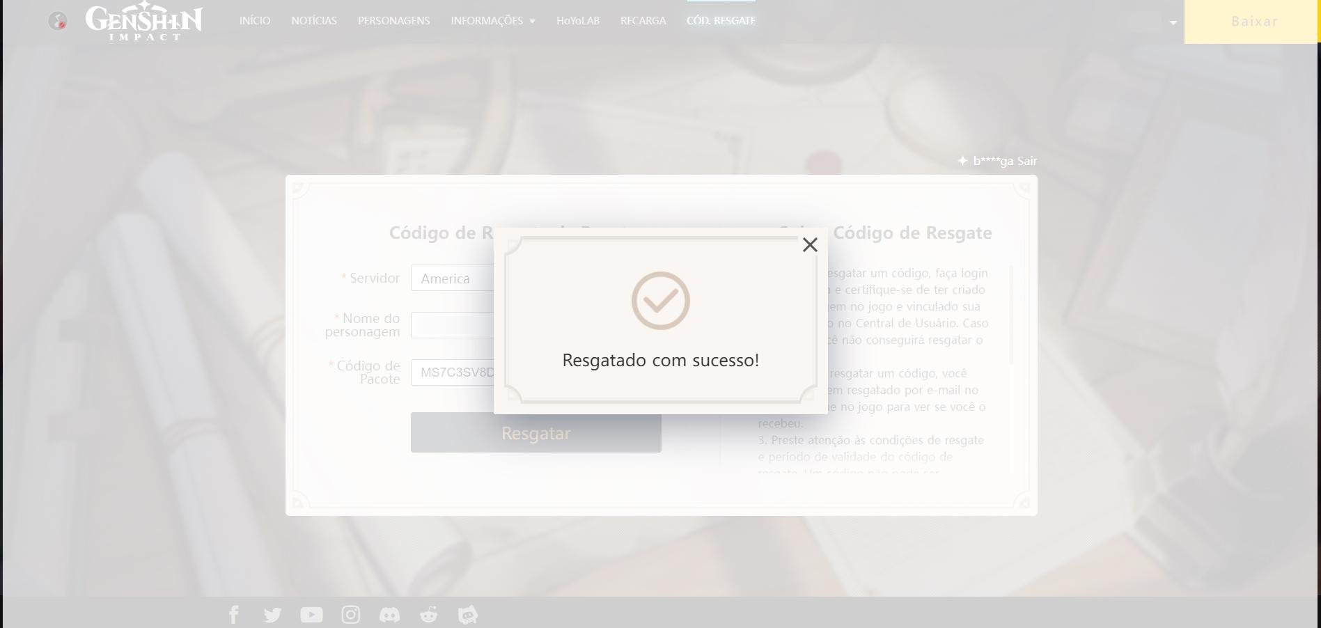Códigos de resgate do Genshin impact.Aproveitem para resgatar hj