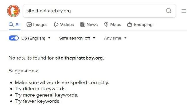 Na última semana, sites como o The Pirate Bay não apareciam nos resultados das buscas.