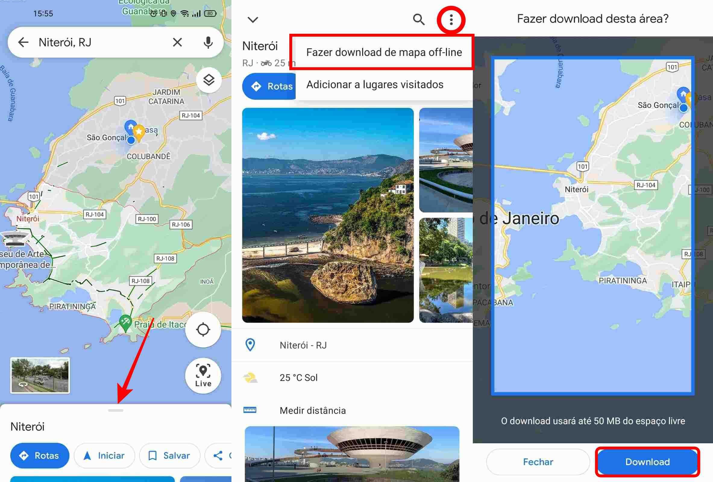 Como baixar mapas no Google Maps para navegar offline