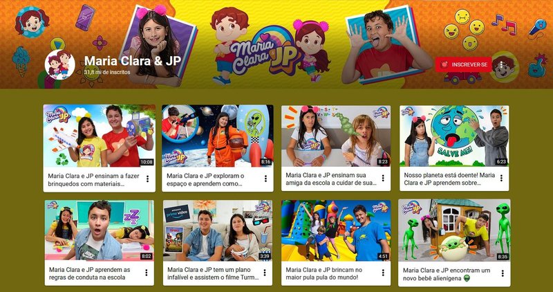 Maria Clara & JP possuem mais de 30 milhões de inscritos em seu canal