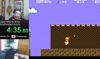 Speedrunner zera Super Mario Bros. de olhos vendados em 6 minutos