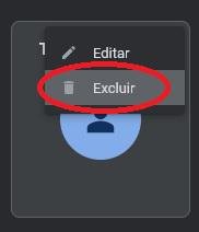 Clique no botão "Excluir" para remover o perfil