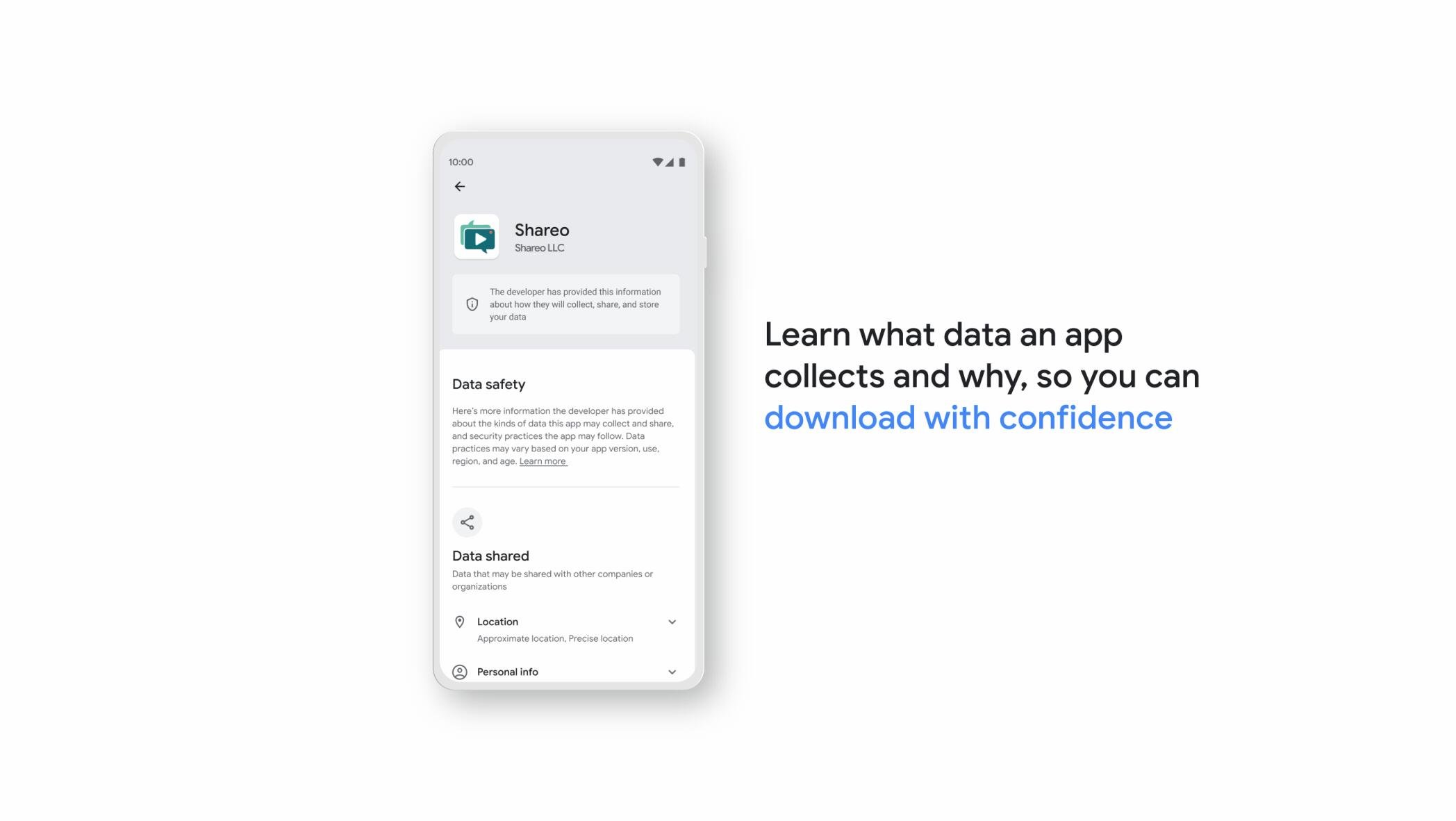 A nova seção detalha a coleta e o uso dos seus dados pelos apps.