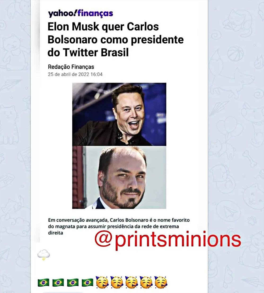 Fonte: Prints Bolsonaristas/Twitter/Reprodução.