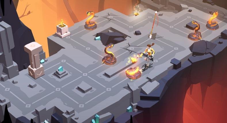 Lara Croft Go foi bastante elogiado e é baixado até hoje nas lojas digitais para Android e iOS.