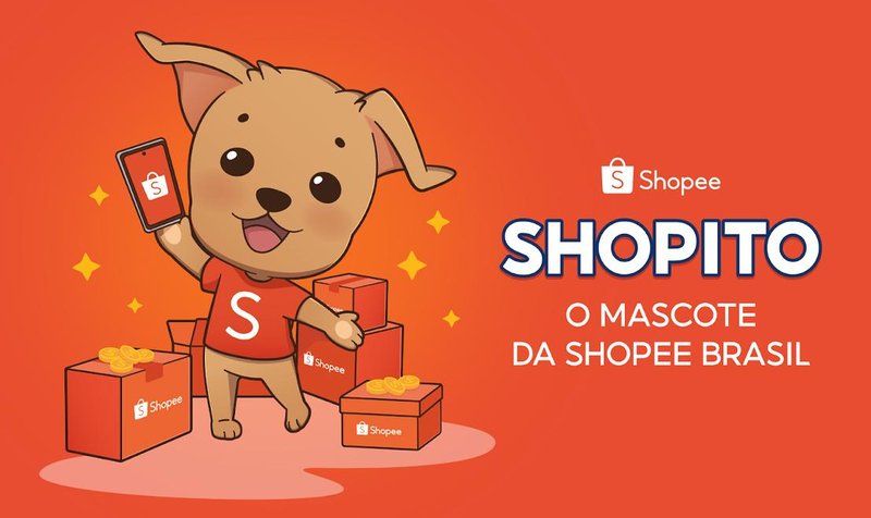 Recentemente, o Shoppe anunciou o Shopito, o mascote nacional vira-lata caramelo.