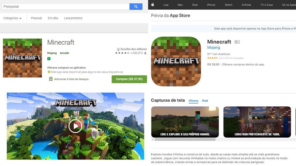 Como baixar Minecraft para Android usando a Play Store 