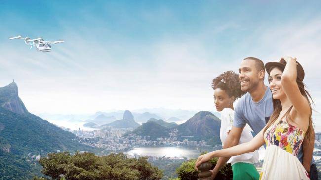 O serviço de táxi aéreo com carros voadores atenderá vários bairros do Rio.