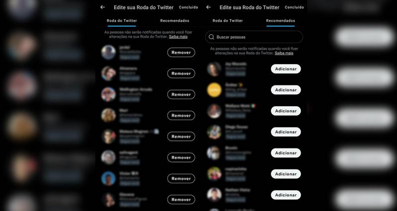 Tela de edição da Roda do Twitter, no Android. (Fonte: Adriano Camacho, TecMundo)