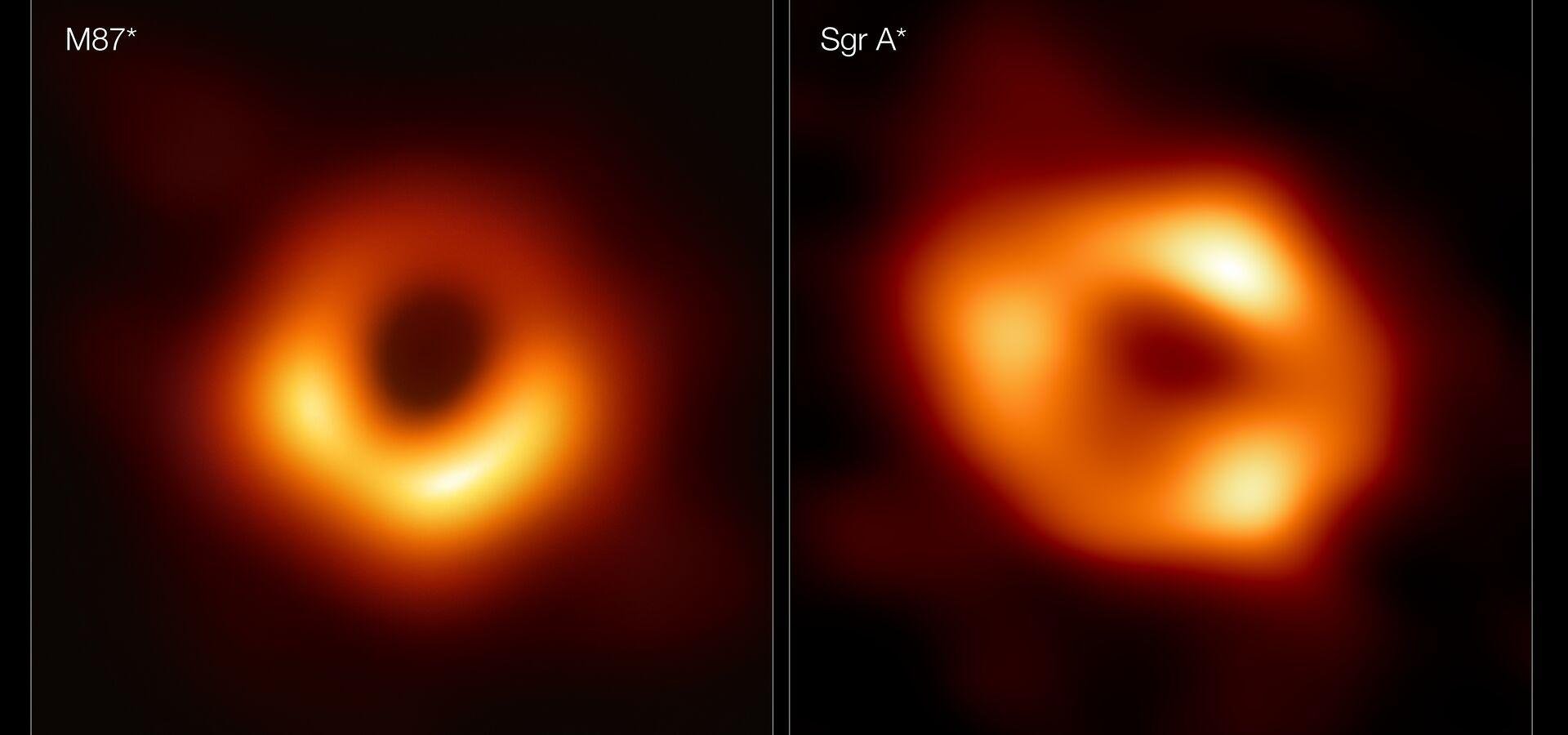 Comparação entre o buracos negro da M87 e Sgr A*.