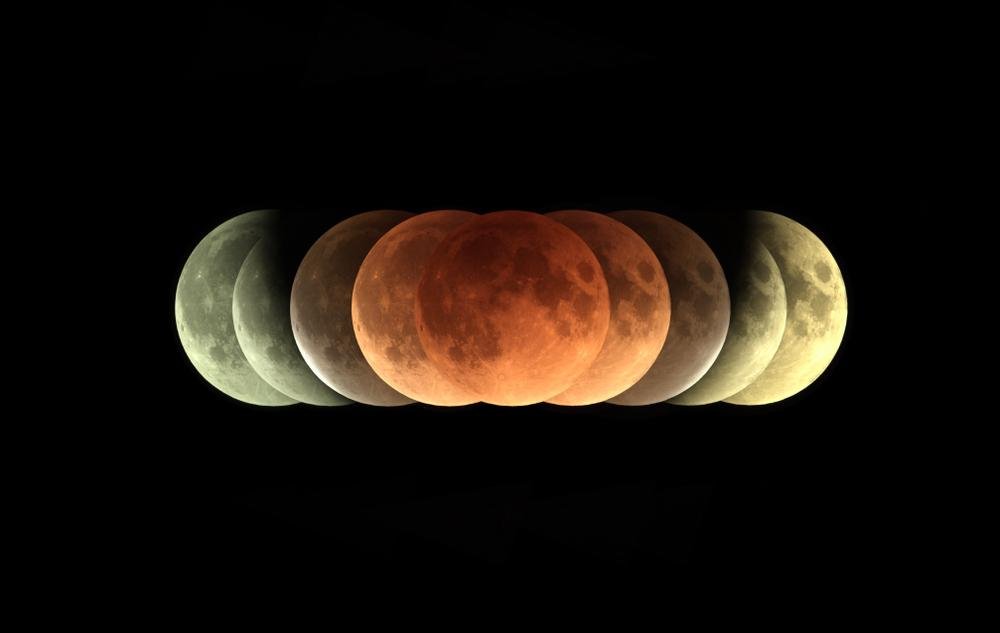 Quando a Lua fica vermelha, significa que o eclipse está em seu máximo