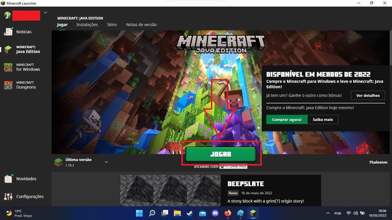 Como jogar Minecraft offline?