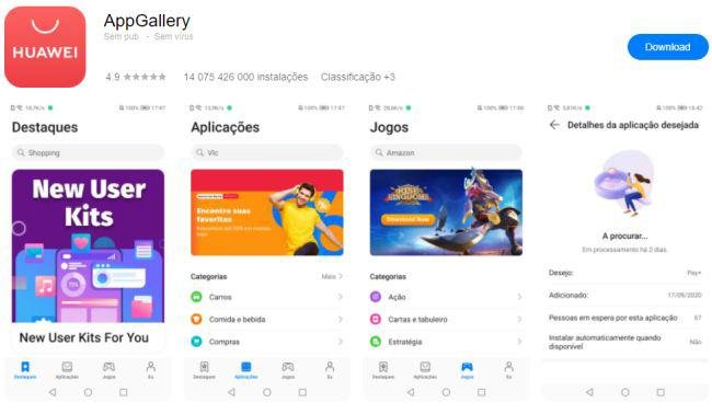 A AppGallery é a alternativa da Huawei para substituir a Play Store nos dispositivos da marca.