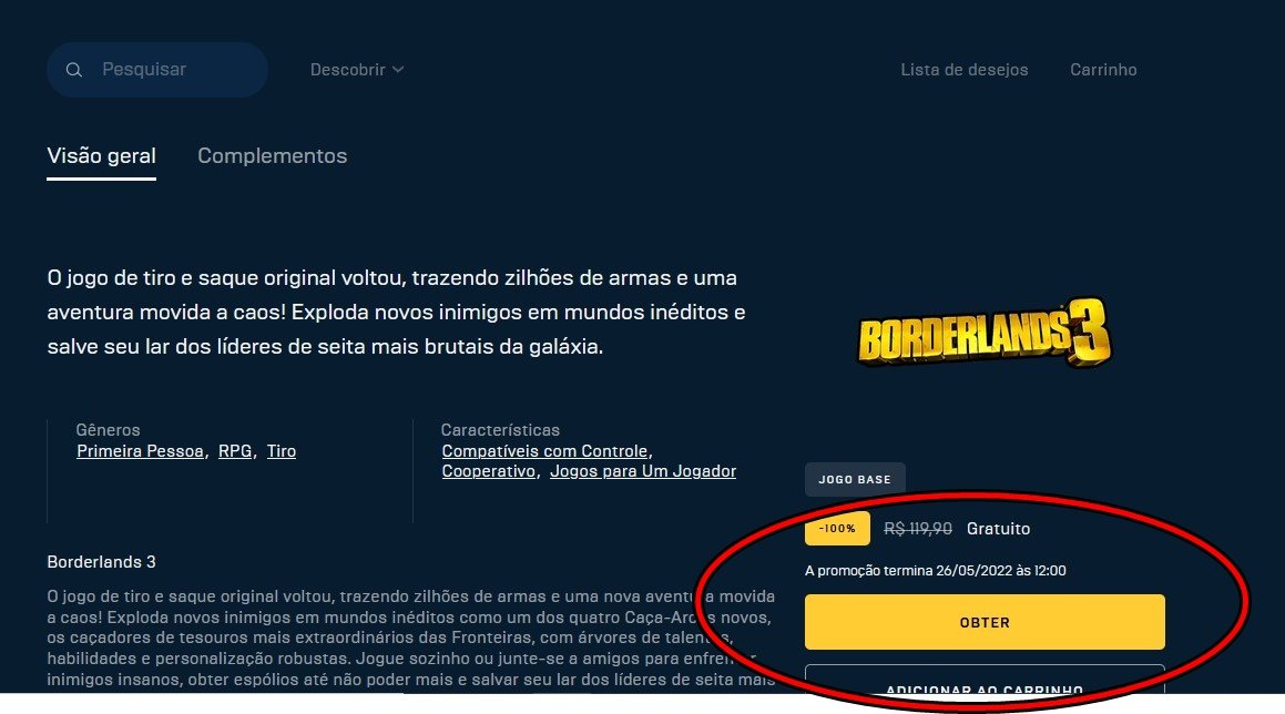 Epic Games Store: veja os jogos grátis até 4 de maio