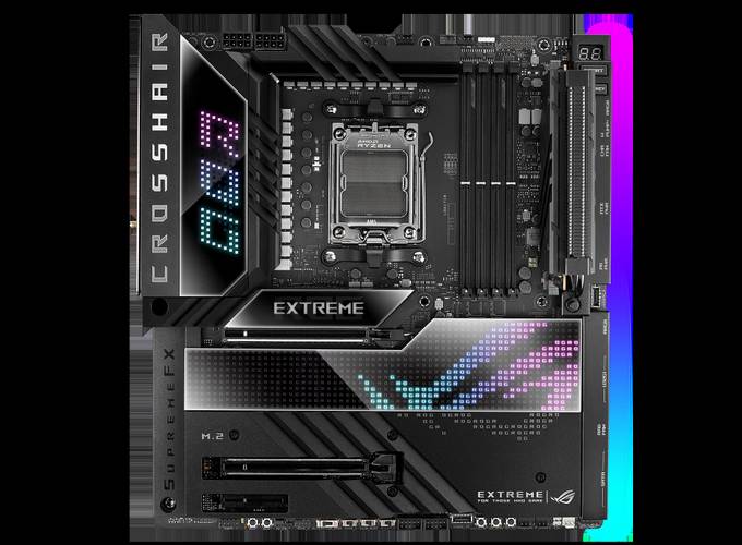 Nova placa-mãe entusiasta X670E ROG Crosshair Extreme socket AM5, com DDR5 e PCIe 5.0