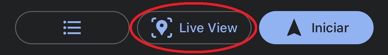 A opção para ativar o Live View fica na parte inferior do Google Maps