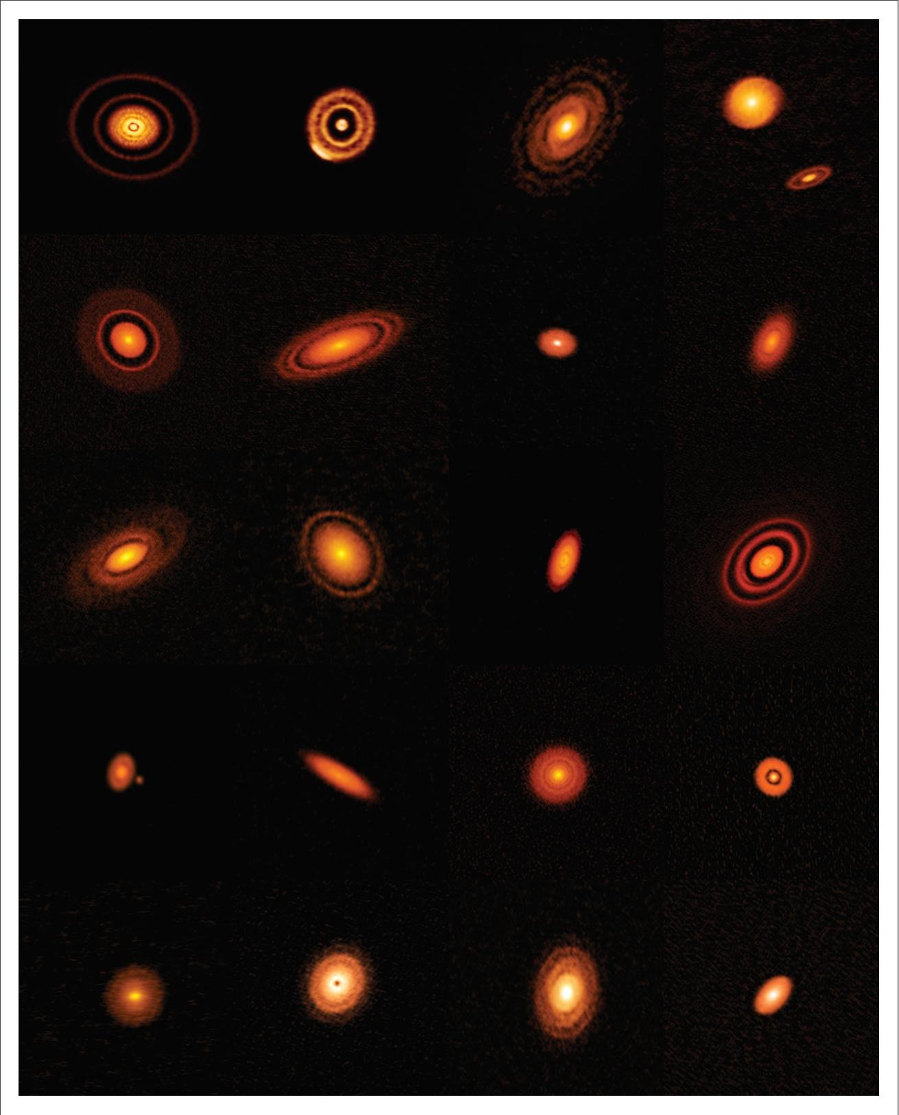 Composição de imagens de discos protoplanetários