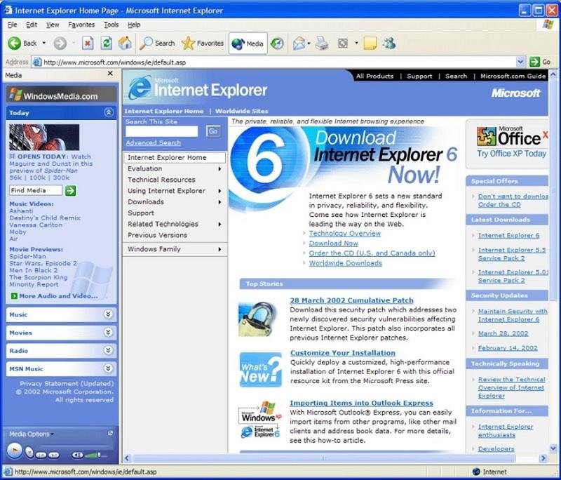 Internet Explorer 6 foi importante na história do navegador