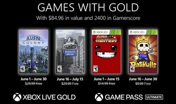 Games with Gold de junho tem Aven Colony, Super Meat Boy e mais; veja