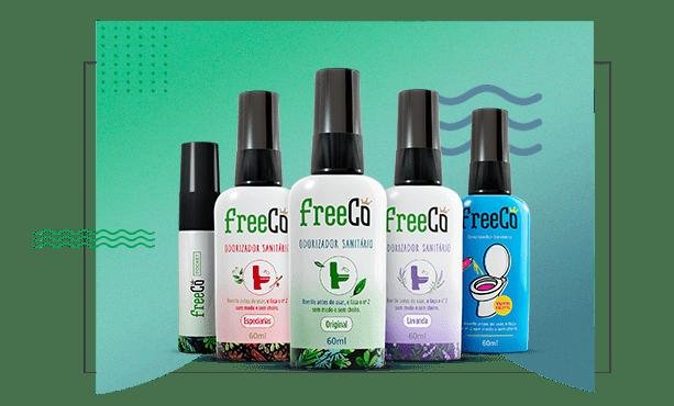 A FreeCô possui uma linha de bloqueadores de odor com vários aromas