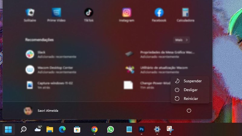 Reprodução da interface do Windows 11. (Tecmundo)