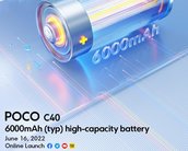 Poco C40 com bateria de 6.000 mAh será lançado em junho