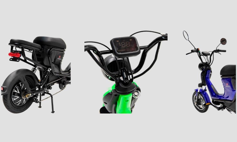 A bicicleta elétrica S-Bike tem freio a disco e a óleo, painel digital e espaço de compartimento debaixo do assento e é capaz de alcançar velocidades de até 30 km/h