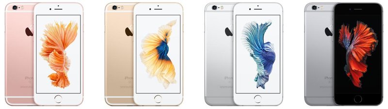 iPhone 6s disponível nas cores Rosé, Dourado, Prateado e Cinza-Espacial. (Apple)