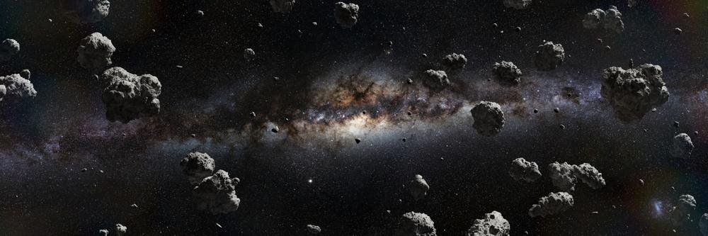 Asteroides são numerosos no sistema solar, já conhecemos mais de 1 milhão deles (Fonte: Shutterstock)