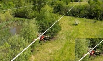 Novo drone pode ser carregado em fios de alta tensão durante voo