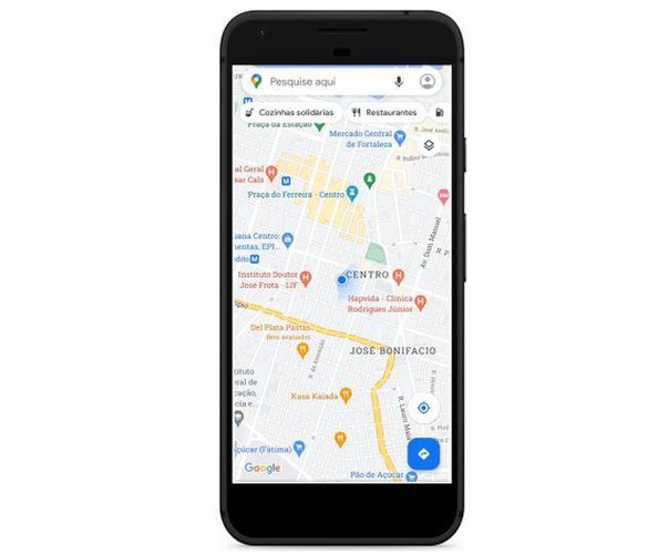 O filtro "cozinhas solidárias" já está disponível no app do Maps.