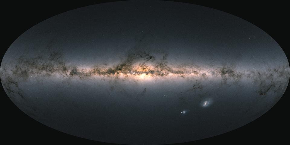 Essa não é uma imagem da Via Láctea. São milhões de imagens juntas. Cada ponto tem uma observação detalhada do telescópio GAIA