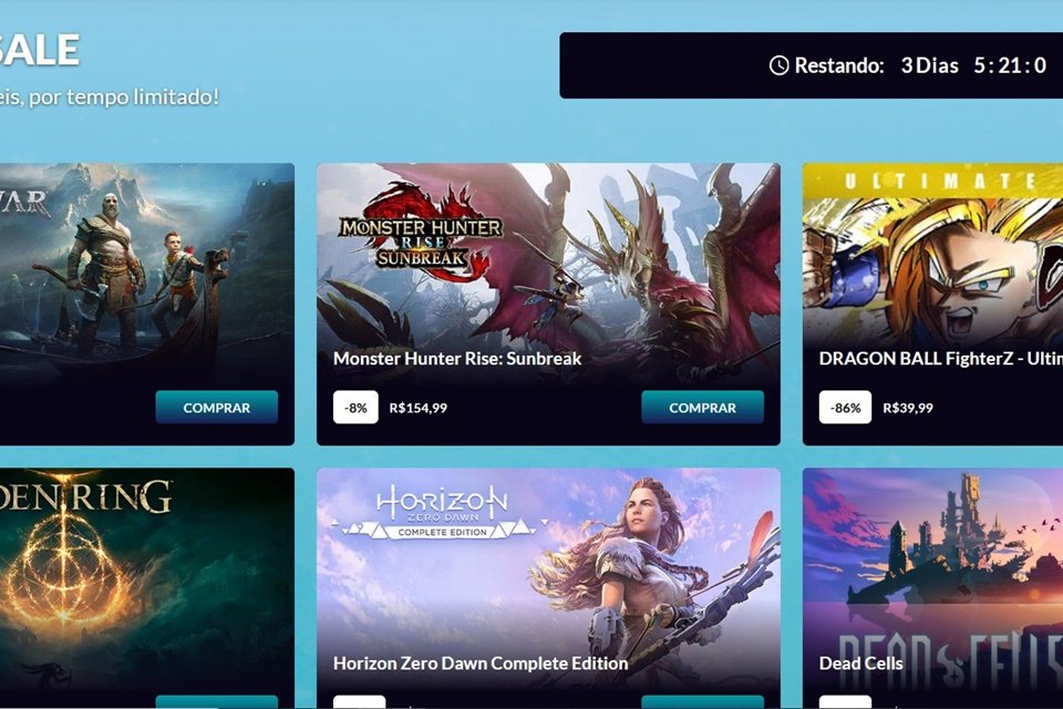 Nuuvem faz mega promoção e jogos chegam a até 90% de desconto