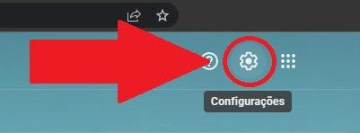 Clique no ícone com o símbolo de uma engrenagem no topo da tela