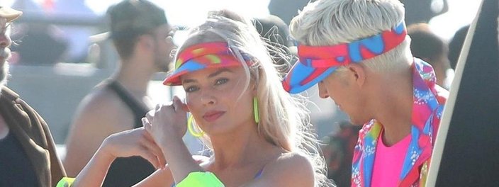 Imagem de: Barbie: Margot Robbie e Ryan Gosling exibem figurino extravagante; veja!