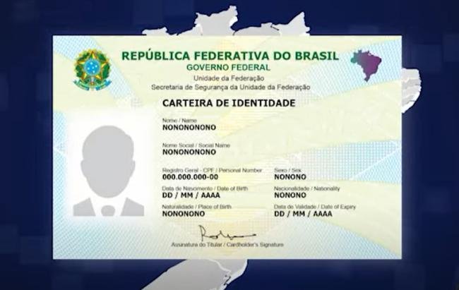 Nova Carteira de Identidade Nacional.