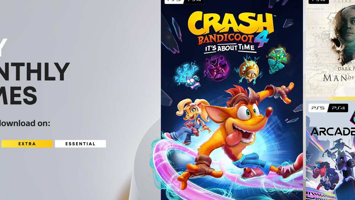 Jogos mensais para assinantes PlayStation Plus de julho: Crash Bandicoot 4:  It's About Time, Man of Medan, Arcadegeddon – PlayStation.Blog BR