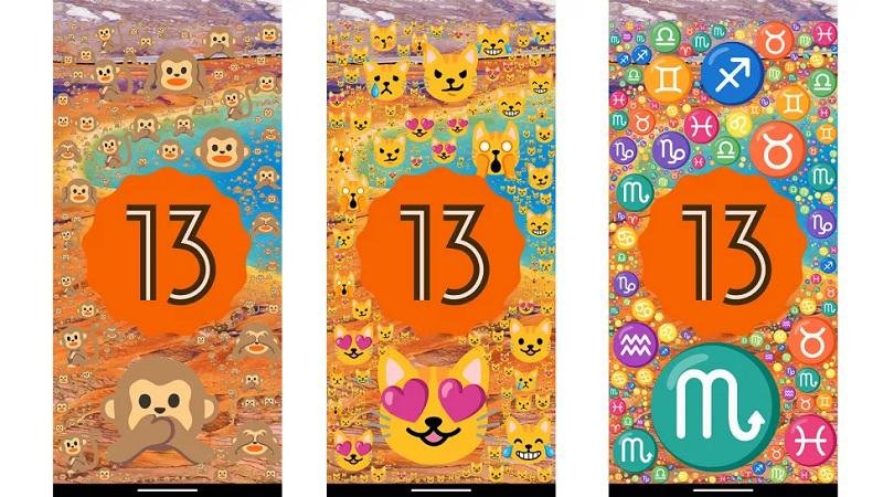Alguns exemplos dos muitos emojis do easter egg.