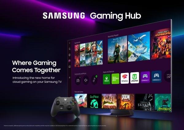 Gaming Hub trabalha com streaming de jogos direto na tela.