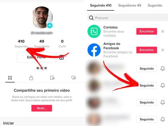 Você pode deixar de seguir contas que publicam o tipo de conteúdo que não quer mais receber no feed