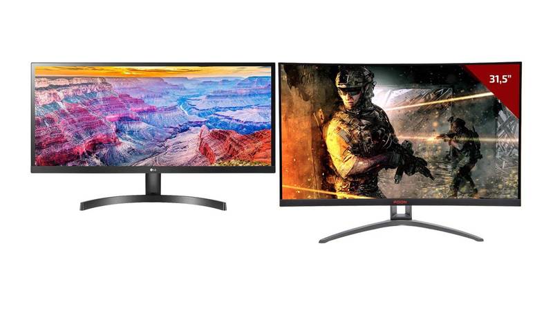 Comparação em escala aproximada do LG 29WL500 vs AOC Agon AG323FCXE