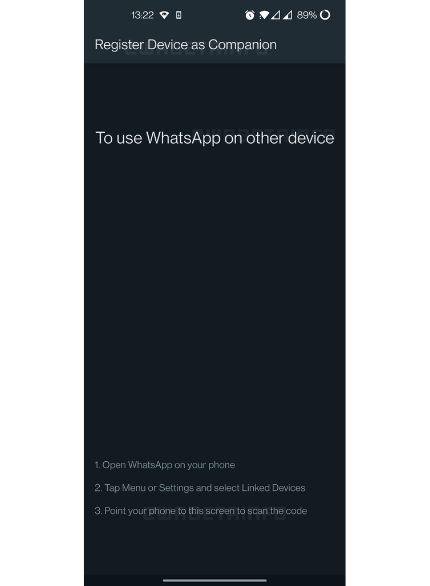 Instruções de como conectar outro aparelho móvel à conta do WhatsApp