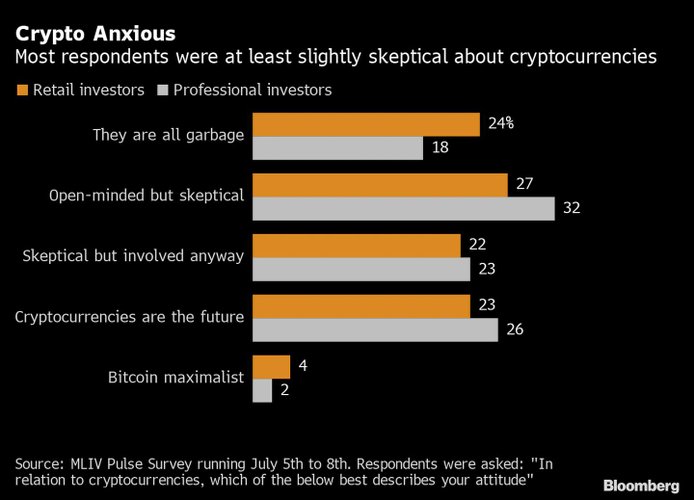 O segmento das criptomoedas, no geral, já perdeu cerca de US$ 2 trilhões do seu valor desde o final do ano passado, segundo dados da CoingGecko e outros trackers de mercado. (Bloomberg/ Bloomberg Línea))