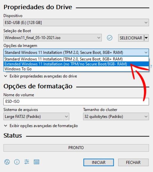 Como criar PENDRIVE BOOTÁVEL com WINDOWS 11 (SEM TPM e SEM SECURE BOOT)