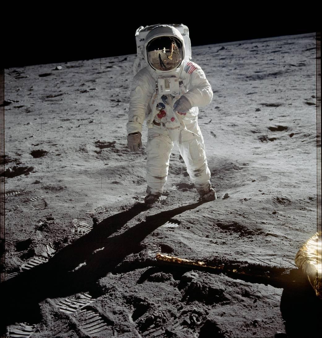 Astronauta Buzz Aldrin na Lua