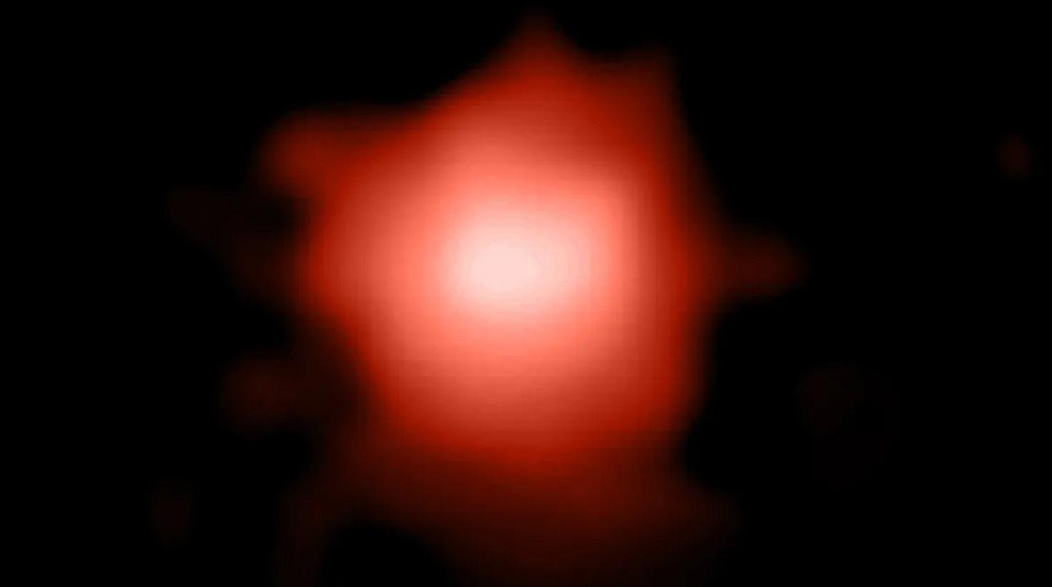 Imagem da GLASS-z13; até então, o atual detentor do recorde de galáxia mais antiga é a GNz11. 
