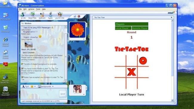 O MSN tinha alguns jogos simples.